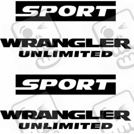 JEEP Wrangler "Wrangler" side Bonnet - Hood ADESIVOS X2