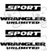 JEEP Wrangler "Wrangler" side Bonnet - Hood ADESIVOS X2