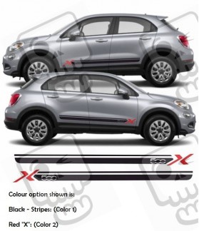 Fiat 500X side Stripes AUFKLEBER
