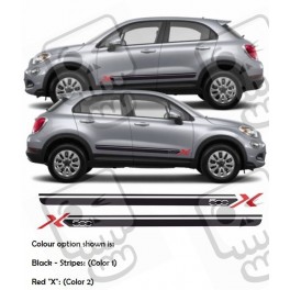 Fiat 500X side Stripes AUTOCOLLANT