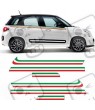 Fiat 500L Italian flag Panel fit Side Stripes ADESIVI