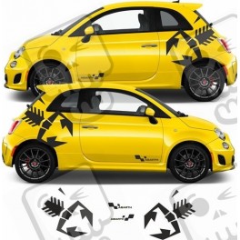 Fiat 500 ABARTH EVO 2017 Autocollant - Trousse complète - Sticker décor Fiat 500 ABARTH EVO 2017 Autocollant - Trousse complète - Sticker décor