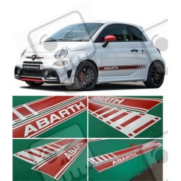 Fiat 500 / 595 Abarth Carbon Fibre Red AUTOCOLLANT