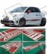 Fiat 500 / 595 Abarth Carbon Fibre Red DECALS