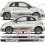 Fiat 500 / 595 Abarth side stripes STICKER (Compatible Product)