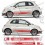 Fiat 500-595 ABARTH Stripes AUFKLEBER (Kompatibles Produkt)
