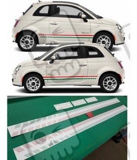 Fiat 500 ABARTH Stripes ADESIVOS (Produto compatível)