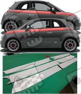Fiat 500-595 ABARTH Stripes ADESIVOS