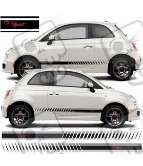 Fiat 500 sport Stripes DECALS (Compatible Product)