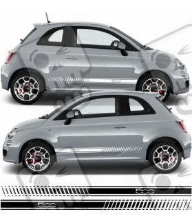 Fiat 500 ABARTH Stripes DECALS (Compatible Product)