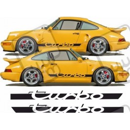 PORSCHE 911-964 TURBO Classic side Stripes AUTOCOLLANT