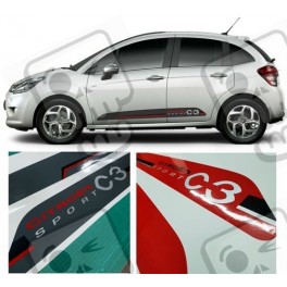 Citroen C3 Sport Side Stripes AUTOCOLLANT
