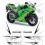 STICKERS KIT KAWASAKI ZX-10R Ninja YEAR 2007 (Prodotto compatibile)