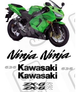 STICKERS KIT KAWASAKI ZX-10R Ninja YEAR 2005-2006 (Produto compatível)