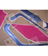 AUFKLEBER YAMAHA YZF 750R YEAR 1993 WHITE/PINK/BLUE