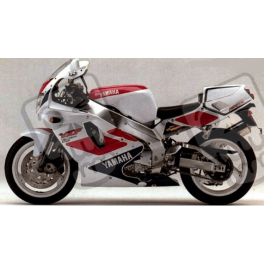 AUFKLEBER YAMAHA YZF 750R YEAR 1993 WHITE/PINK/BLUE