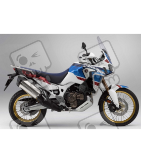 HONDA AFRICA TWIN YEAR 2018 WHITE/BLUE/RED AUTOCOLLANT (Produit compatible)