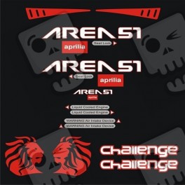 AUFKLEBER Aprilia Area 51 challenge