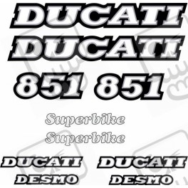 DUCATI 851 YEAR 1989 - 1990 ADHESIVOS