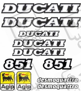 DUCATI 851 YEAR 1991 - 1992 DECALS (Compatible Product)