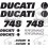 Ducati 748 desmoquattro ADESIVI (Prodotto compatibile)