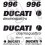 Ducati 996 desmoquattro ADESIVOS (Produto compatível)