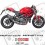 Ducati Monster 1100 Evo YEAR 2011 - 2013 AUTOCOLLANT (Produit compatible)