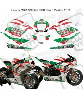 Stickers HONDA CBR 1000RR YEAR 2011 Team Castrol superbike