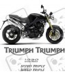 TRIUMPH Speed Triple 1050 YEAR 2005-2010 AUFKLEBER