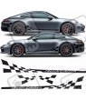 Porsche 992 "Black Edition" chequer Stripes ADESIVI