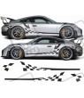 Porsche 991 checker side Stripes / Stickers ADESIVI