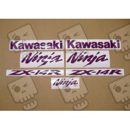 Kawasaki ZX-14R CUSTOM PURPLE DECALS