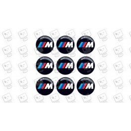 BMW M GEL Stickers decals x9