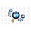 BMW GEL Autocollant x11 (Produit compatible)