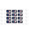 BMW M GEL Stickers decals x12