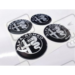 Alfa Romeo Wheel centre Gel Badges Adhesivos x4