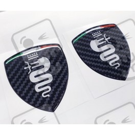 Alfa Romeo gel Alfa Romeo wing Badges 100mm Adesivi