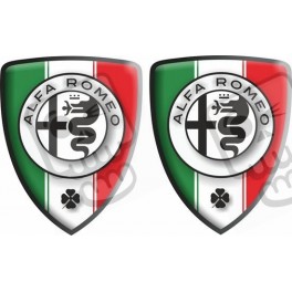 Alfa Romeo gel wing Badges 80mm adesivos