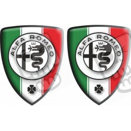 Alfa Romeo gel wing Badges 80mm decals