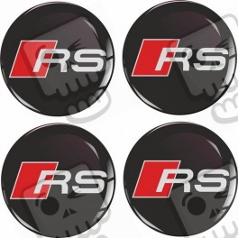 AUDI RS Wheel centre Gel Badges Adesivi x4