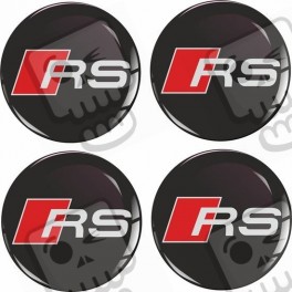 AUDI RS Wheel centre Gel Badges adesivos x4