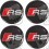 AUDI RS Wheel centre Gel Badges Adesivi x4 (Prodotto compatibile)