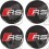 AUDI RS Wheel centre Gel Badges adesivos x4 (Produto compatível)
