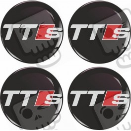 AUDI TTS Wheel centre Gel Badges Adesivi x4