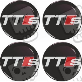 AUDI TTS Wheel centre Gel Badges Autocollant x4