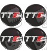 AUDI TTS Wheel centre Gel Badges adesivos x4