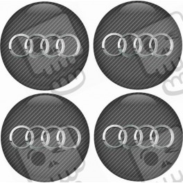 AUDI Wheel centre Gel Badges Adhesivos x4