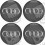 AUDI Wheel centre Gel Badges Adesivi x4 (Prodotto compatibile)