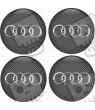 AUDI Wheel centre Gel Badges Stickers decals x4