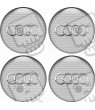 AUDI Wheel centre Gel Badges Stickers decals x4